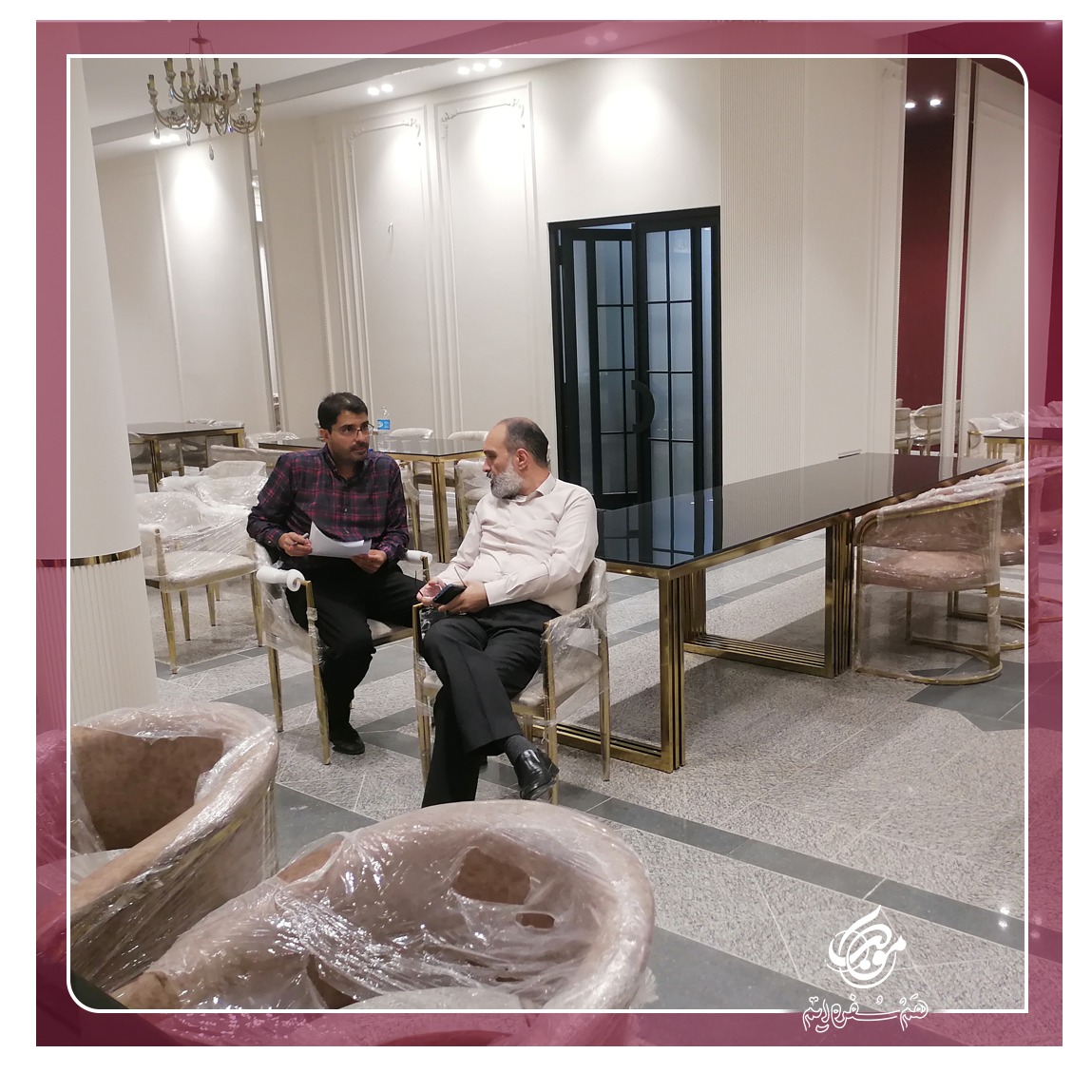 حضور مهندس ضیایی در آماده‌سازی تالار جدید موکب؛ گامی بزرگ در مسیر ارتقای خدمات